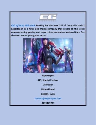 Call Of Duty Obb Pack Esportsgen.com