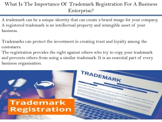 What Is The Importance Of Trademark Registration For A Business Enterprise?