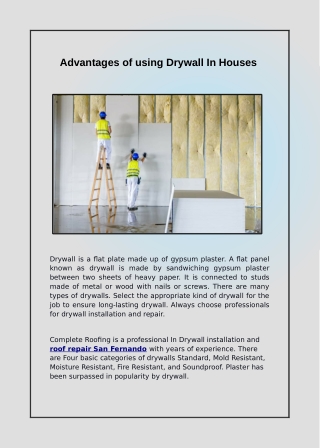 A Short Note About Drywall