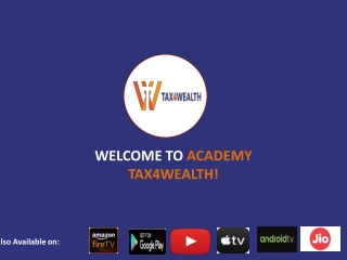 GST Certification course Online- Job Guaranteed Courses | Academy Tax4wealth