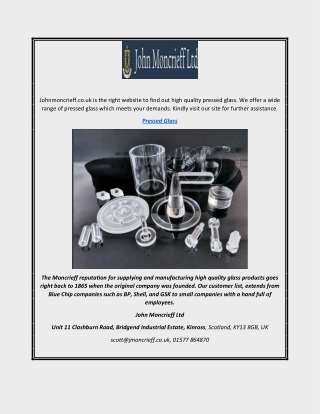 Find High Quality Pressed Glass- Johnmoncrieff.co.uk