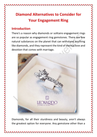 Diamond Alternatives to Consider for Your Engagement Ring_LeonardoJewelers