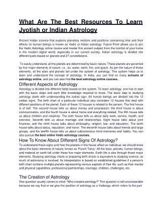 What are the best resources to learn Jyotish or Indian astrology