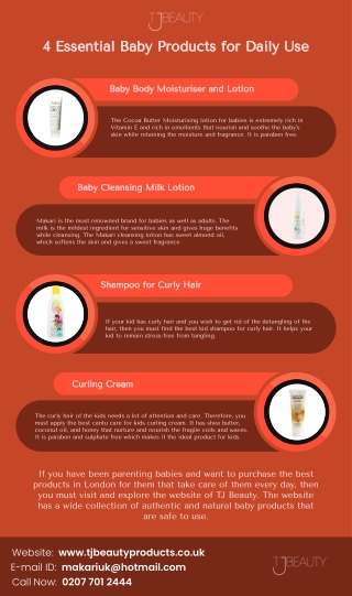 4 Essential Baby Products for Daily Use