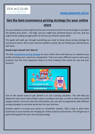Get the best ecommerce pricing strategy for your online store