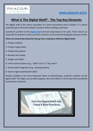 What Is The Digital Shelf? - The Top Key Elements