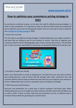 How to optimize your ecommerce pricing strategy in 2022