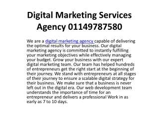 Digital Marketing Services Agency 01149787580