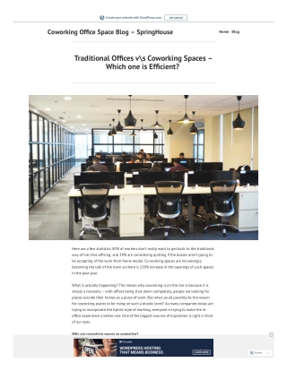 Traditional Offices vs Coworking Spaces – Which one is Efficient?