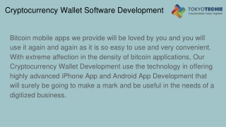 Cryptocurrency Wallet Software Development