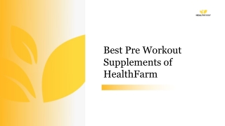 Best Pre Workout Supplements of Healthfarm