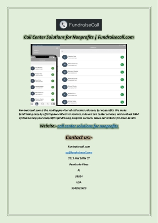 Call Center Solutions for Nonprofits  Fundraisecall