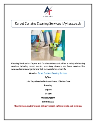 Carpet Curtains Cleaning Services | Ayitess.co.uk