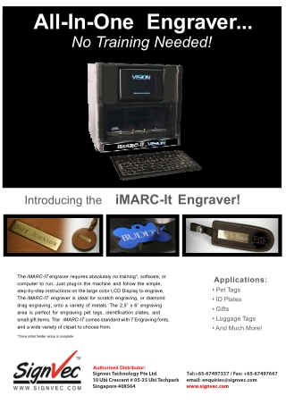 Vision iMARC IT Engraver Machine