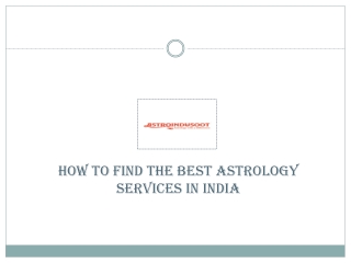 How to find the Best Astrology Services in India