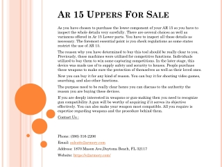 Ar 15 Uppers For Sale