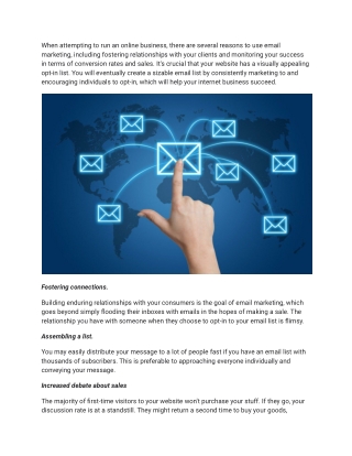 Primary Purpose Of Email Marketing.