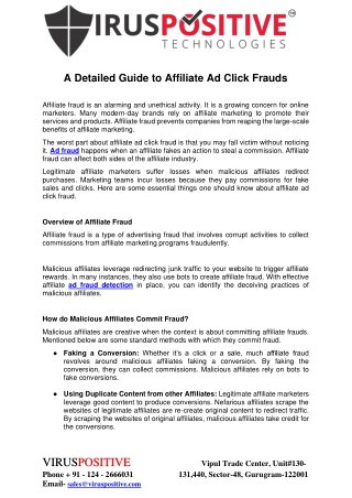 A Detailed Guide to Affiliate Ad Click Frauds