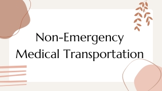 Non-Emergency Medical Transportation - BeyondRide PPT
