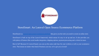 StoreEmart An Laravel Open Source Ecommerce Platform_