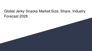 Global Jerky Snacks Market Size, Share, Industry Forecast 2028