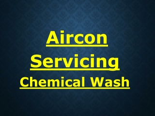 What Is An Aircon Servicing Chemical Wash