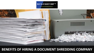 Benefits of Hiring a Document Shredding Company