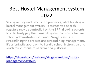Best Hostel Management system 2022