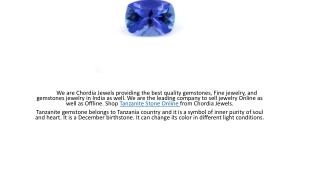 Buy the Best and most Natural Tanzanite Stone Online