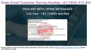 Dodo Email Customer Service  61(1800) 410 404 Number