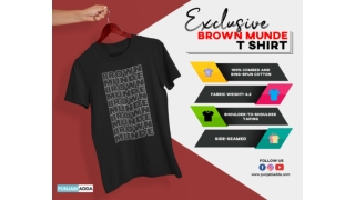 Exclusive Brown Munde T Shirt – Punjabi Adda