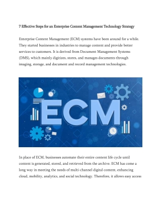 7 Effective Steps for an Enterprise Content Management Technology Strategy