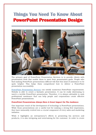Things You Need To Know About PowerPoint Presentation Design