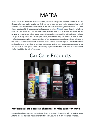 car care products