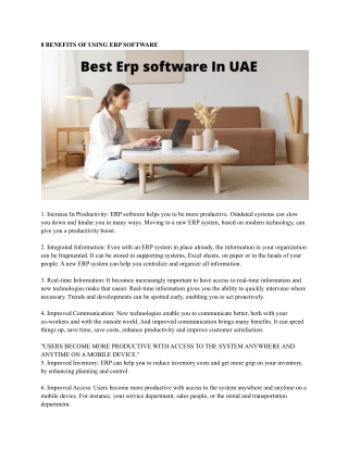 Best Erp software In UAE