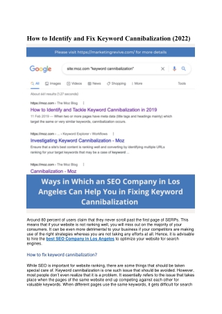 How to Identify and Fix Keyword Cannibalization