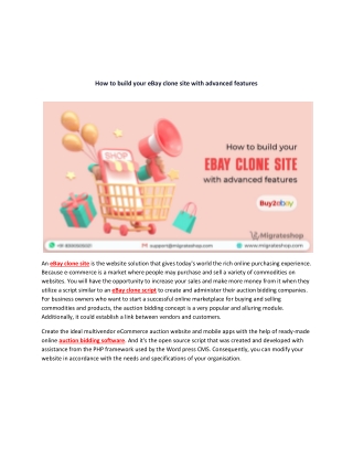 How to build your eBay clone site with advanced features