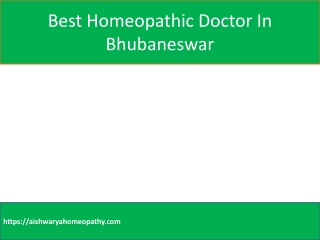 Best Homeopathic Doctor In Bhubaneswar