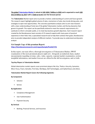 Tokenization Market