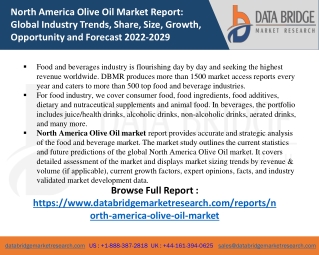 North America Olive Oil Market