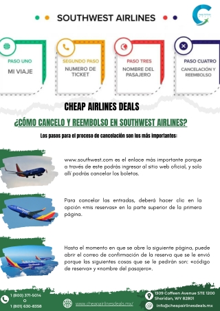 ¿Cómo cancelo y reembolso en Southwest Airlines?