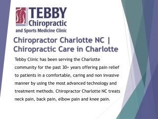 Chiropractor Charlotte NC | Chiropractic Care in Charlotte