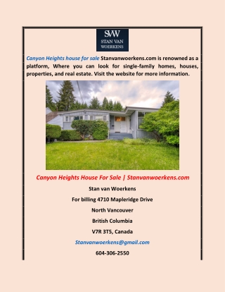 Canyon Heights House For Sale Stanvanwoerkens.com