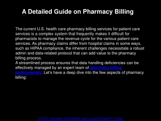 A Detailed Guide on Pharmacy Billing