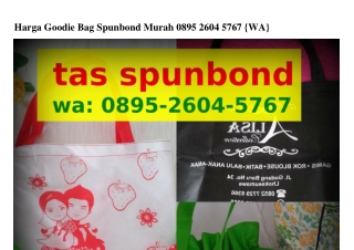 Harga Goodie Bag Spunbond Murah