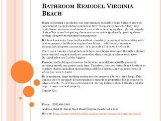 Bathroom Remodel Virginia Beach