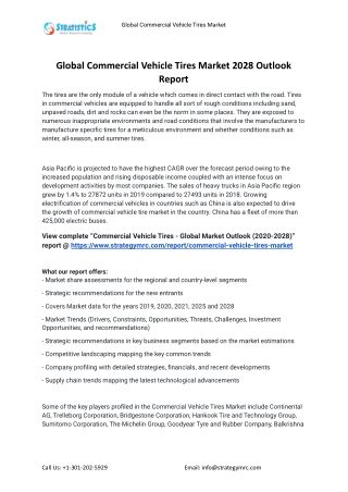 2022 Commercial Vehicle Tires Industry Global Analysis Report
