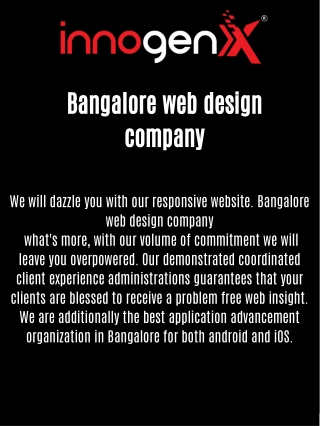 Bangalore web design company