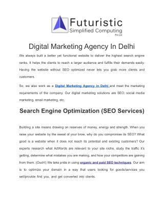 Digital Marketing Agency In Delhi