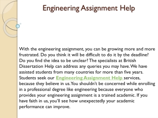 Engineering Assignment Help